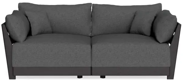 Modular Bondi Black 2-Seater Sofa in Pebble | Classic Blend