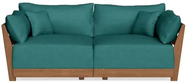 Modular Bondi Espresso 2-Seater Sofa in Teal | Classic Blend