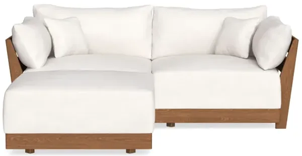 Modular Bondi Espresso 2-Seater Sectional in Macaroon | Memory Foam Blend