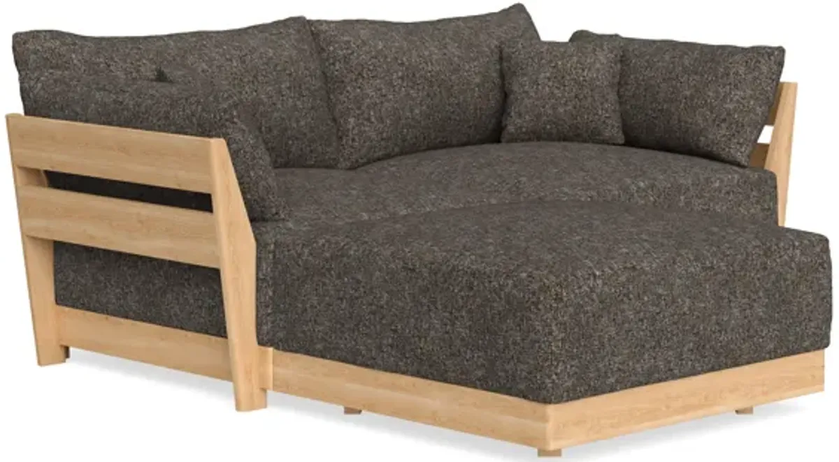 Modular Bondi Latte 2-Seater Sectional in Eclipse | Memory Foam Blend