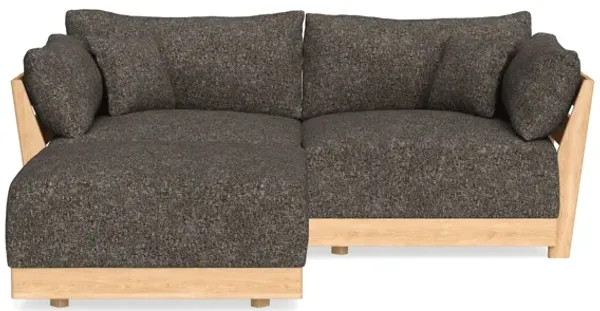 Modular Bondi Latte 2-Seater Sectional in Eclipse | Memory Foam Blend