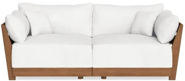 Modular Bondi Espresso 2-Seater Sofa in Snow | Classic Blend
