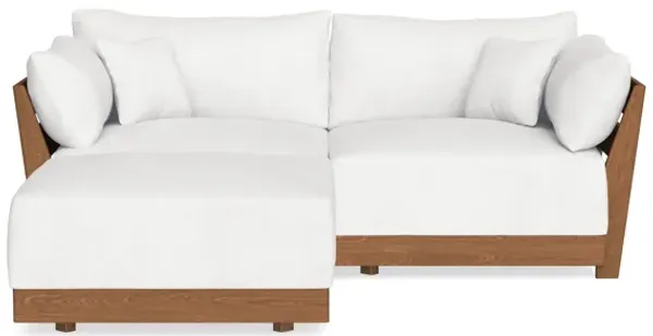 Modular Bondi Espresso 2-Seater Sectional in Snow | Classic Blend