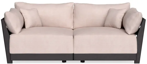 Modular Bondi Black 2-Seater Sofa in Blush | Classic Blend