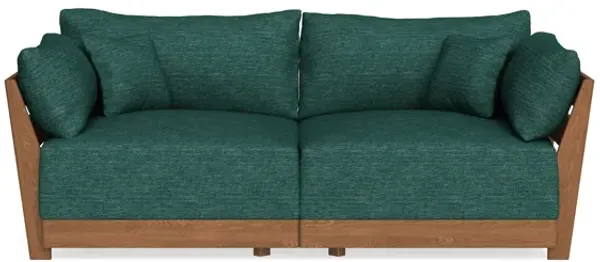Modular Bondi Espresso 2-Seater Sofa in Forest Green | Memory Foam Blend