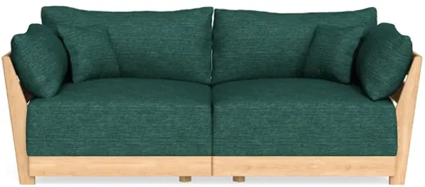 Modular Bondi Latte 2-Seater Sofa in Forest Green | Classic Blend