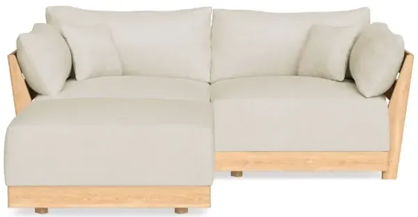 Modular Bondi Latte 2-Seater Sectional in Mascarpone | Classic Blend