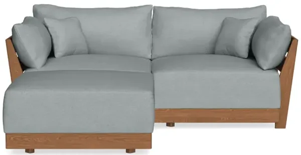 Modular Bondi Espresso 2-Seater Sectional in Light Steel | Classic Blend