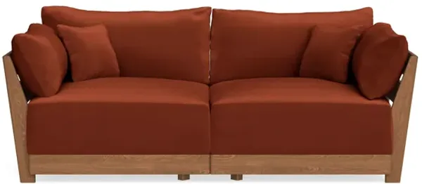 Modular Bondi Espresso 2-Seater Sofa in Rust | Memory Foam Blend