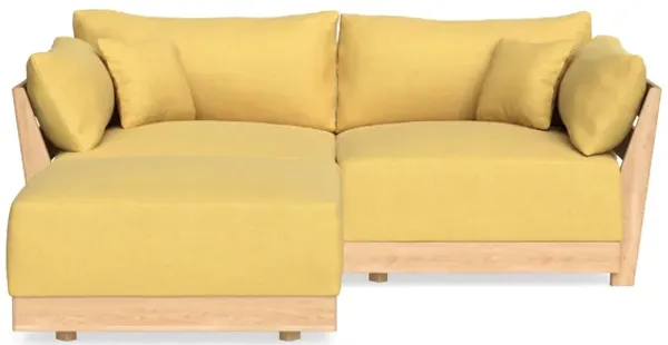 Modular Bondi Latte 2-Seater Sectional in Goldenrod | Classic Blend