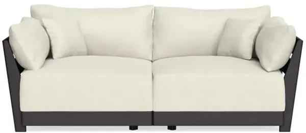 Modular Bondi Black 2-Seater Sofa in Eggshell | Classic Blend