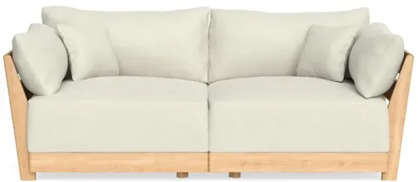 Modular Bondi Latte 2-Seater Sofa in Eggshell | Classic Blend