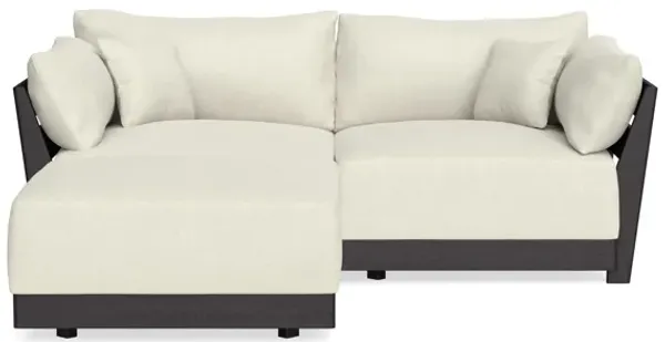 Modular Bondi Black 2-Seater Sectional in Eggshell | Classic Blend