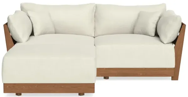 Modular Bondi Espresso 2-Seater Sectional in Eggshell | Classic Blend