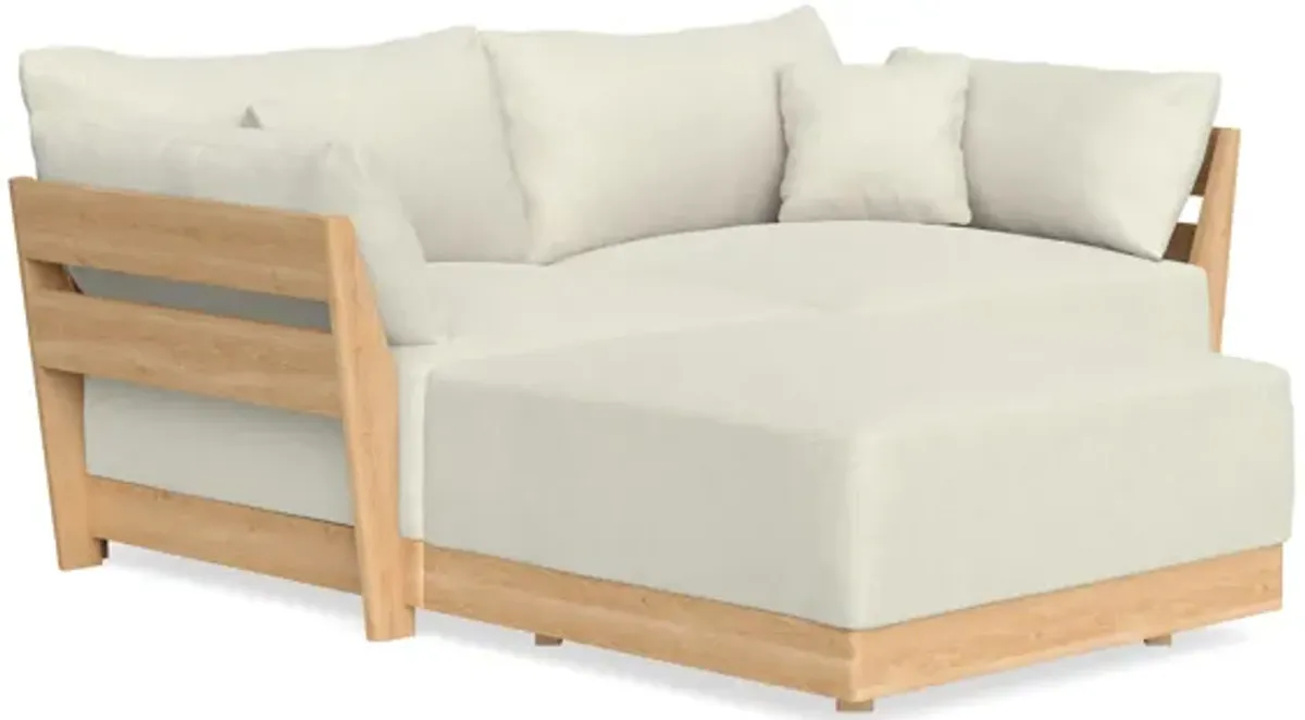 Modular Bondi Latte 2-Seater Sectional in Eggshell | Classic Blend