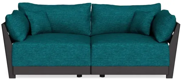 Modular Bondi Black 2-Seater Sofa in Marine Teal | Classic Blend