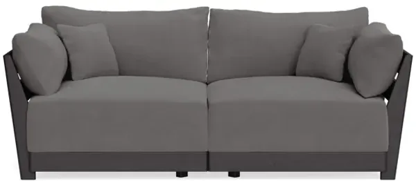 Modular Bondi Black 2-Seater Sofa in Burnt Ember | Memory Foam Blend
