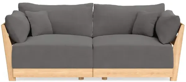 Modular Bondi Latte 2-Seater Sofa in Burnt Ember | Memory Foam Blend