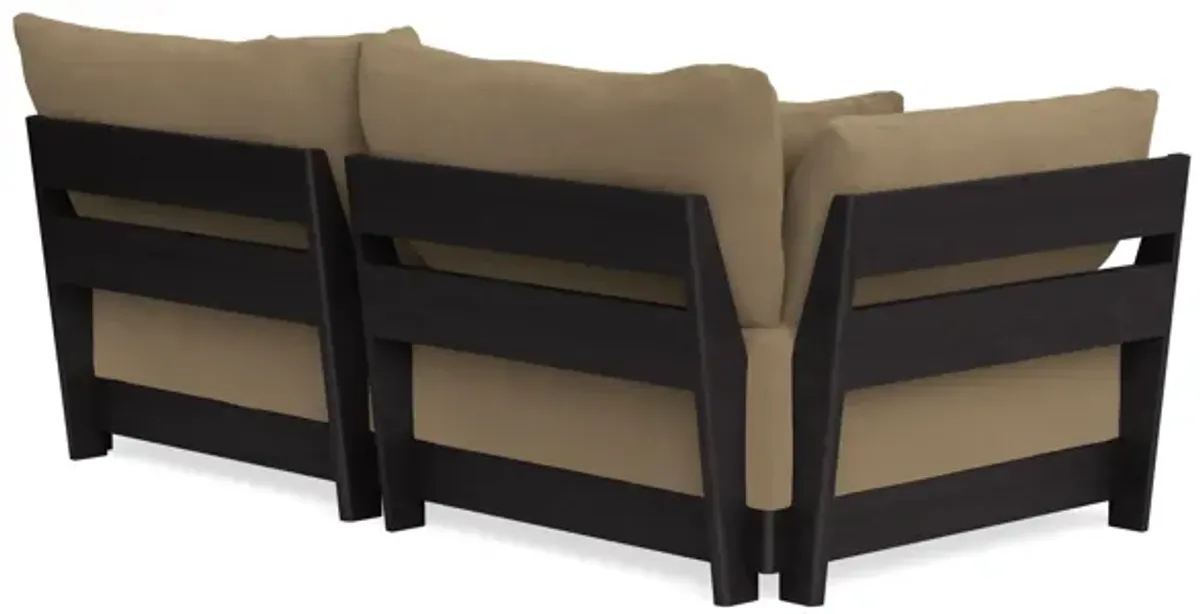 Modular Bondi Black 2-Seater Sofa in Macchiato | Memory Foam Blend