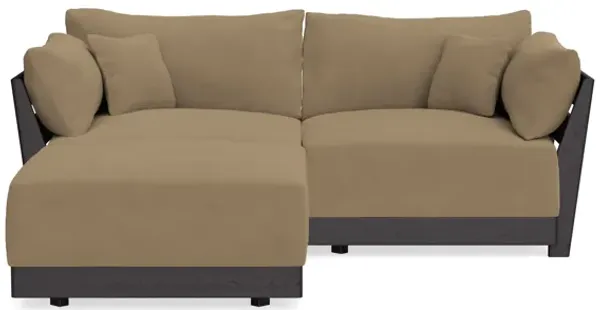 Modular Bondi Black 2-Seater Sectional in Macchiato | Classic Blend