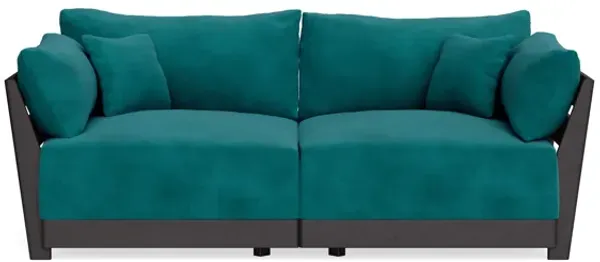 Modular Bondi Black 2-Seater Sofa in Peacock | Classic Blend
