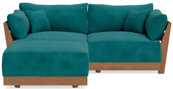 Modular Bondi Espresso 2-Seater Sectional in Peacock | Classic Blend