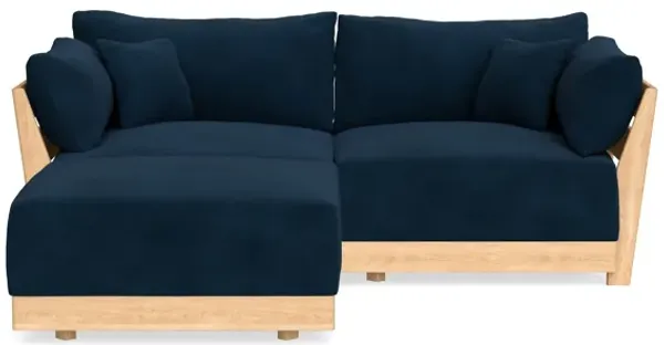 Modular Bondi Latte 2-Seater Sectional in Royal Blue | Classic Blend