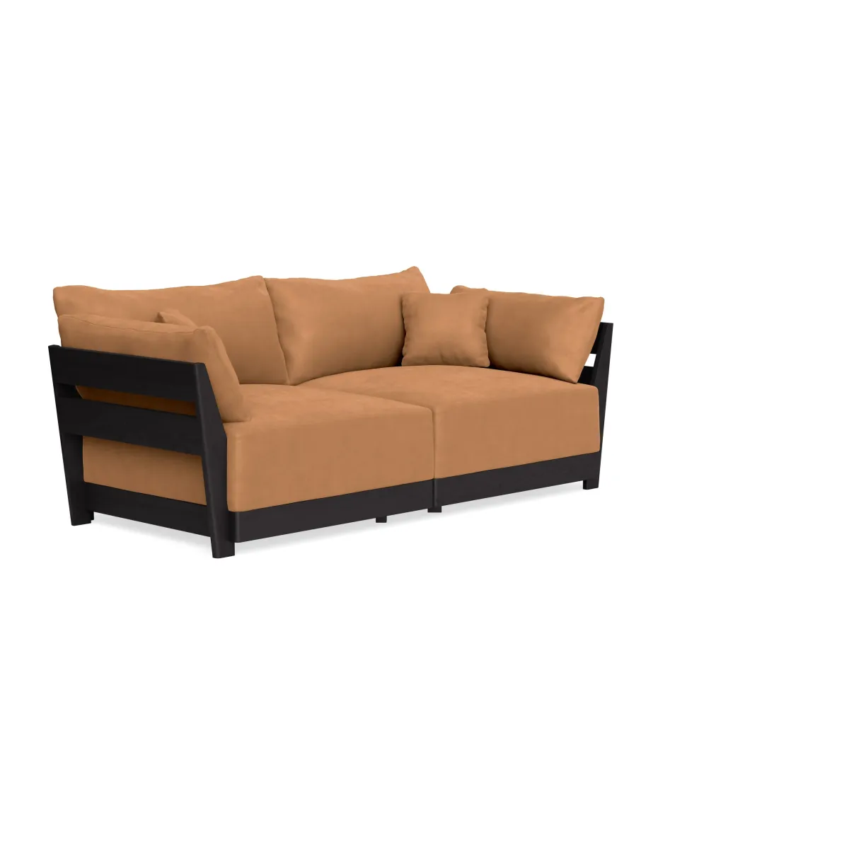 Modular Bondi Black 2-Seater Sofa in Cheddar | Classic Blend