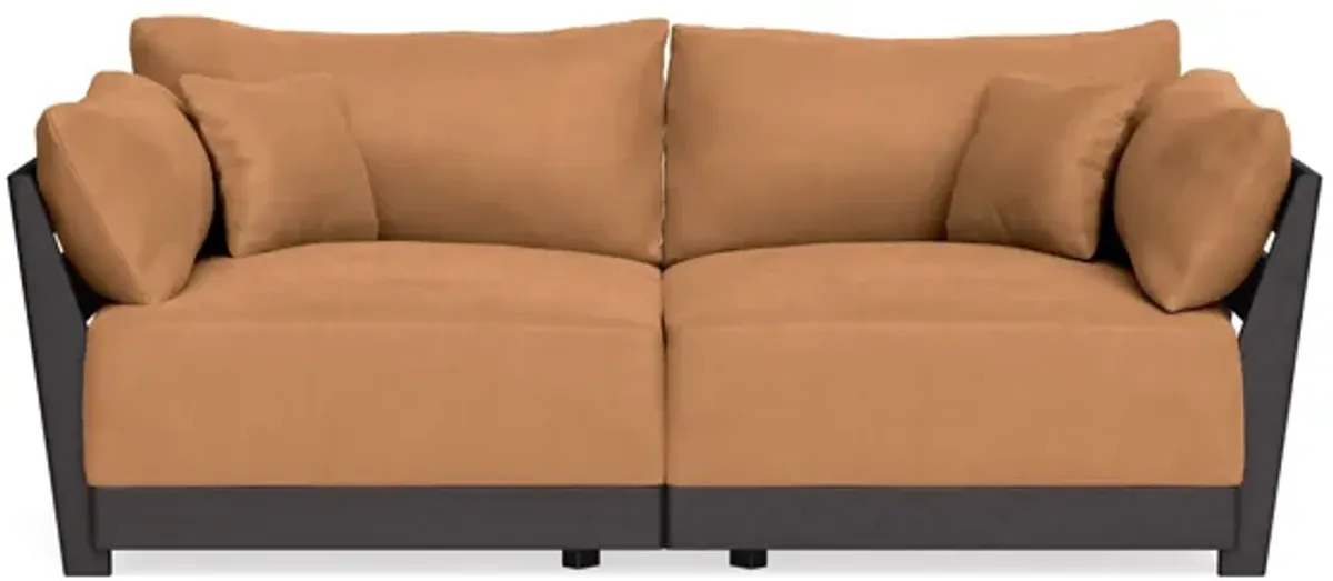 Modular Bondi Black 2-Seater Sofa in Cheddar | Classic Blend