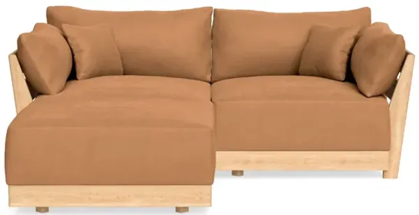 Modular Bondi Latte 2-Seater Sectional in Cheddar | Classic Blend