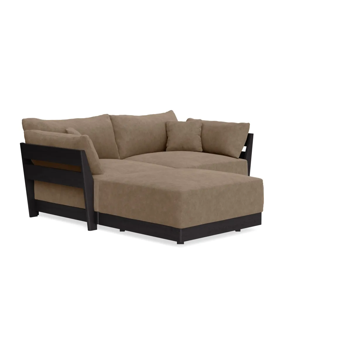 Modular Bondi Black 2-Seater Sectional in Coffee | Classic Blend