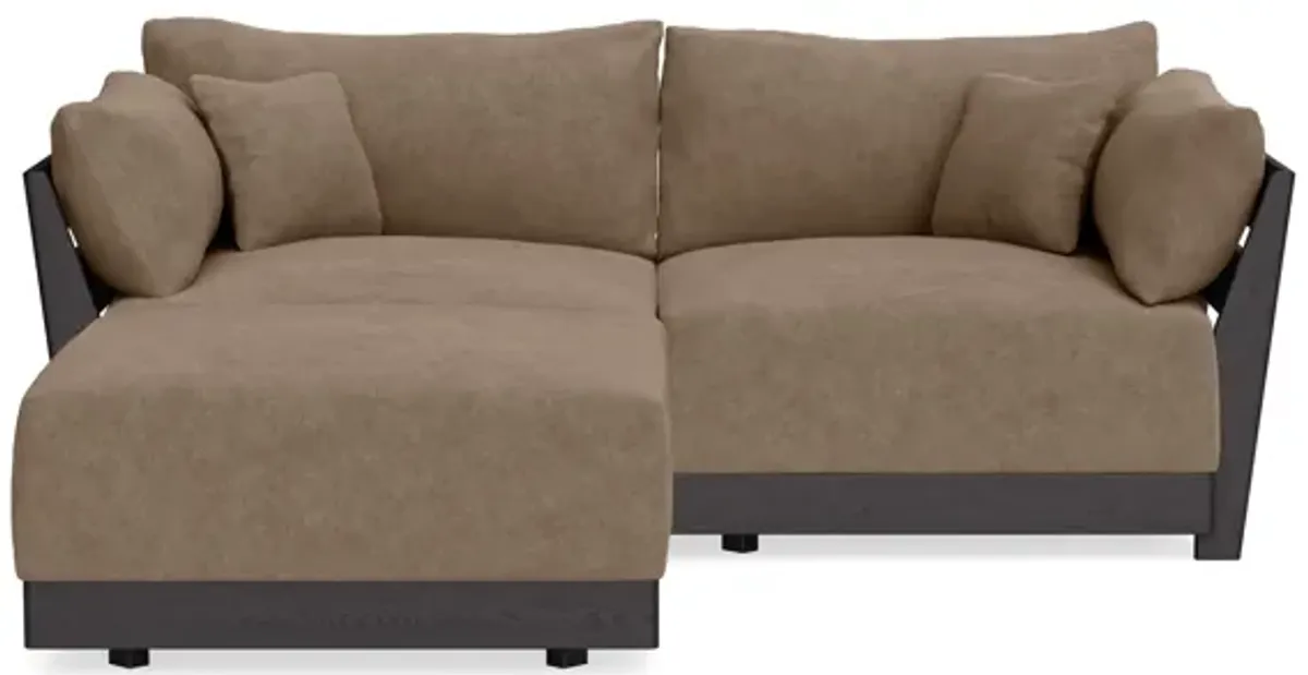 Modular Bondi Black 2-Seater Sectional in Coffee | Classic Blend