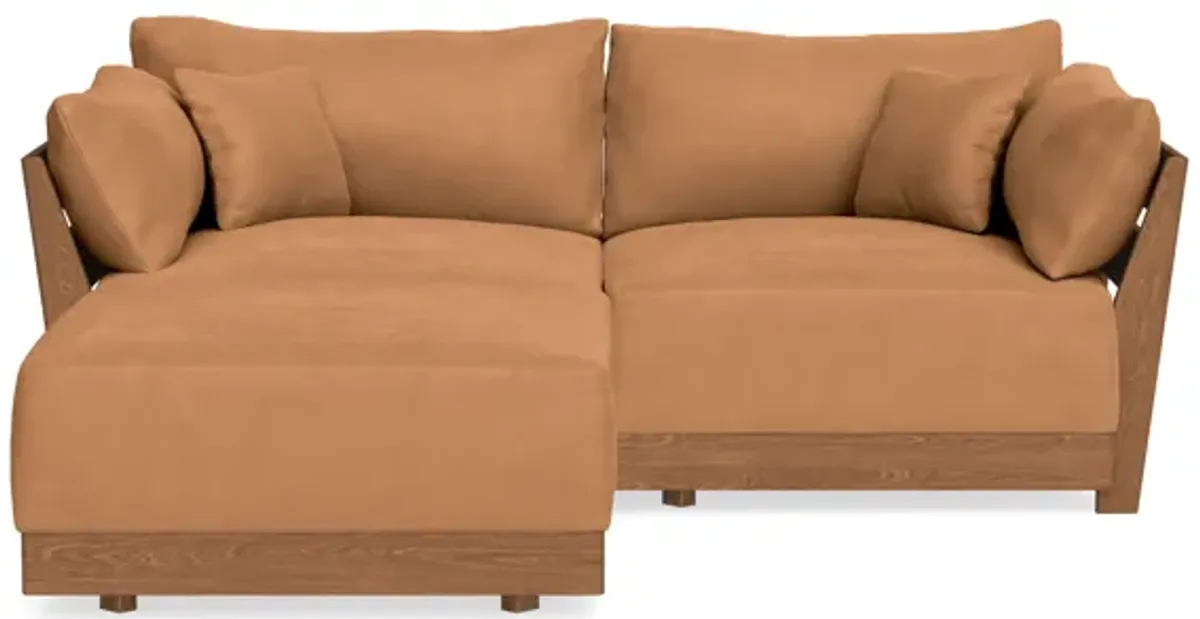 Modular Bondi Espresso 2-Seater Sectional in Cheddar | Classic Blend