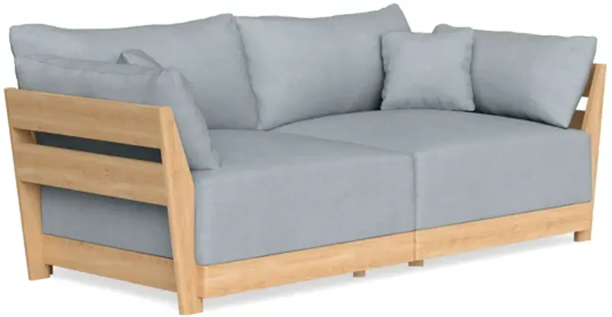 Modular Bondi Latte 2-Seater Sofa in Ash | Memory Foam Blend
