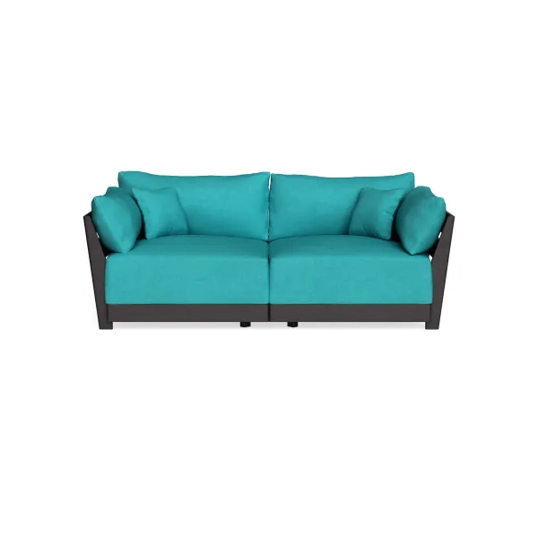 Modular Bondi Black 2-Seater Sofa in Pool | Classic Blend
