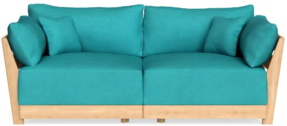 Modular Bondi Latte 2-Seater Sofa in Pool | Memory Foam Blend