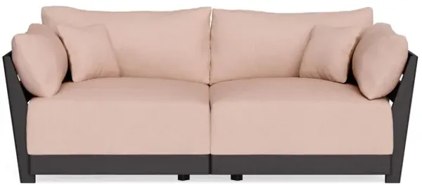 Modular Bondi Black 2-Seater Sofa in Rose Quartz | Classic Blend