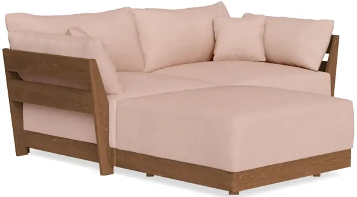 Modular Bondi Espresso 2-Seater Sectional in Rose Quartz | Classic Blend