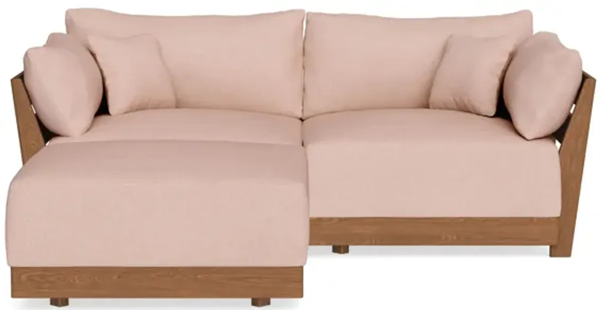 Modular Bondi Espresso 2-Seater Sectional in Rose Quartz | Classic Blend