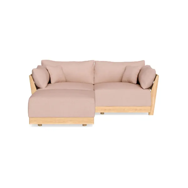 Modular Bondi Latte 2-Seater Sectional in Rose Quartz | Classic Blend