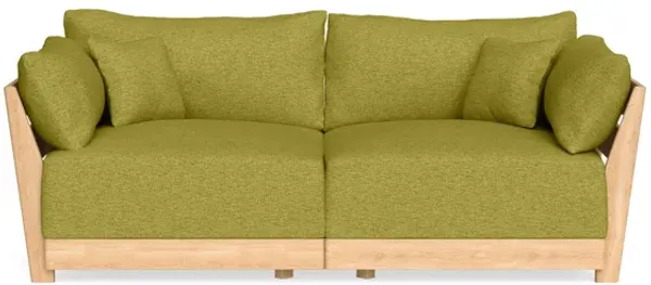 Modular Bondi Latte 2-Seater Sofa in Avocado | Classic Blend