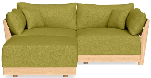 Modular Bondi Latte 2-Seater Sectional in Avocado | Memory Foam Blend