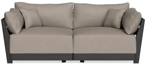 Modular Bondi Black 2-Seater Sofa in Cinder Gray | Memory Foam Blend