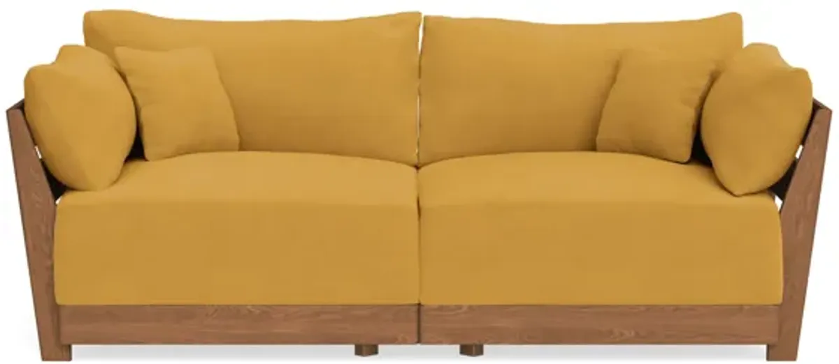 Modular Bondi Espresso 2-Seater Sofa in Honey | Memory Foam Blend