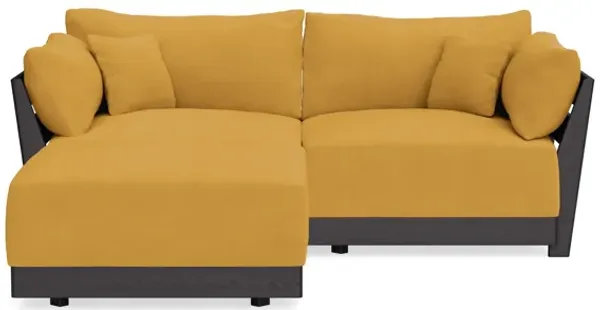 Modular Bondi Black 2-Seater Sectional in Honey | Classic Blend