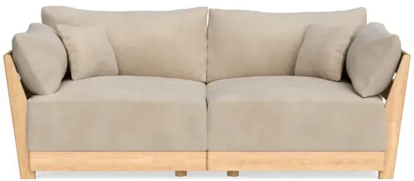 Modular Bondi Latte 2-Seater Sofa in Oyster | Memory Foam Blend