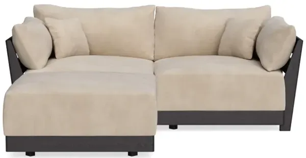 Modular Bondi Black 2-Seater Sectional in Oyster | Classic Blend