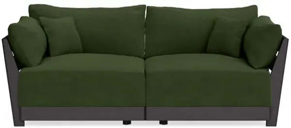 Modular Bondi Black 2-Seater Sofa in Tuscan Green | Classic Blend