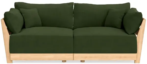 Modular Bondi Latte 2-Seater Sofa in Tuscan Green | Classic Blend