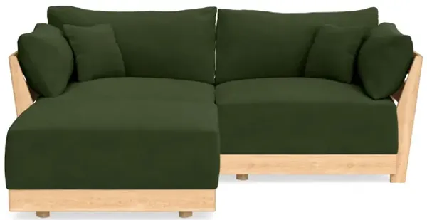 Modular Bondi Latte 2-Seater Sectional in Tuscan Green | Classic Blend